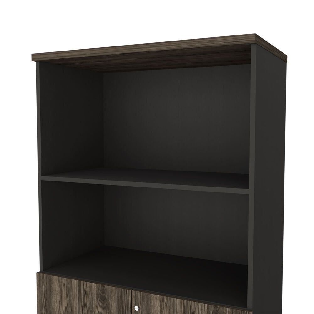 Librero 2 Puertas Fm-003n Negro Y Caf&eacute; Oscuro image number 6.0