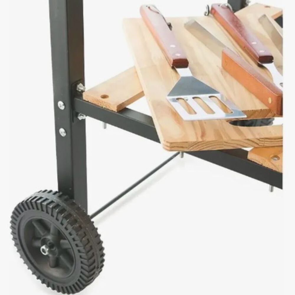 Parrilla Carb&oacute;n Acero Inoxidable Con Ruedas image number 2.0