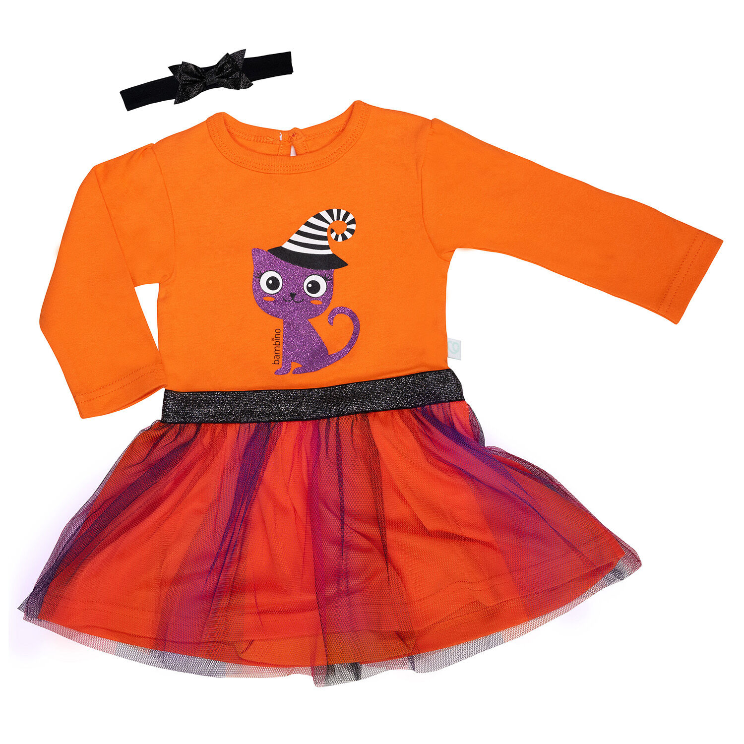 Body Halloween Gato Ni&ntilde;a 12-18 Meses image number 1.0