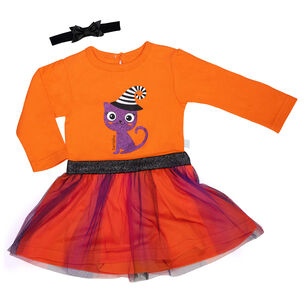 Body Halloween Gato Ni&ntilde;a 12-18 Meses