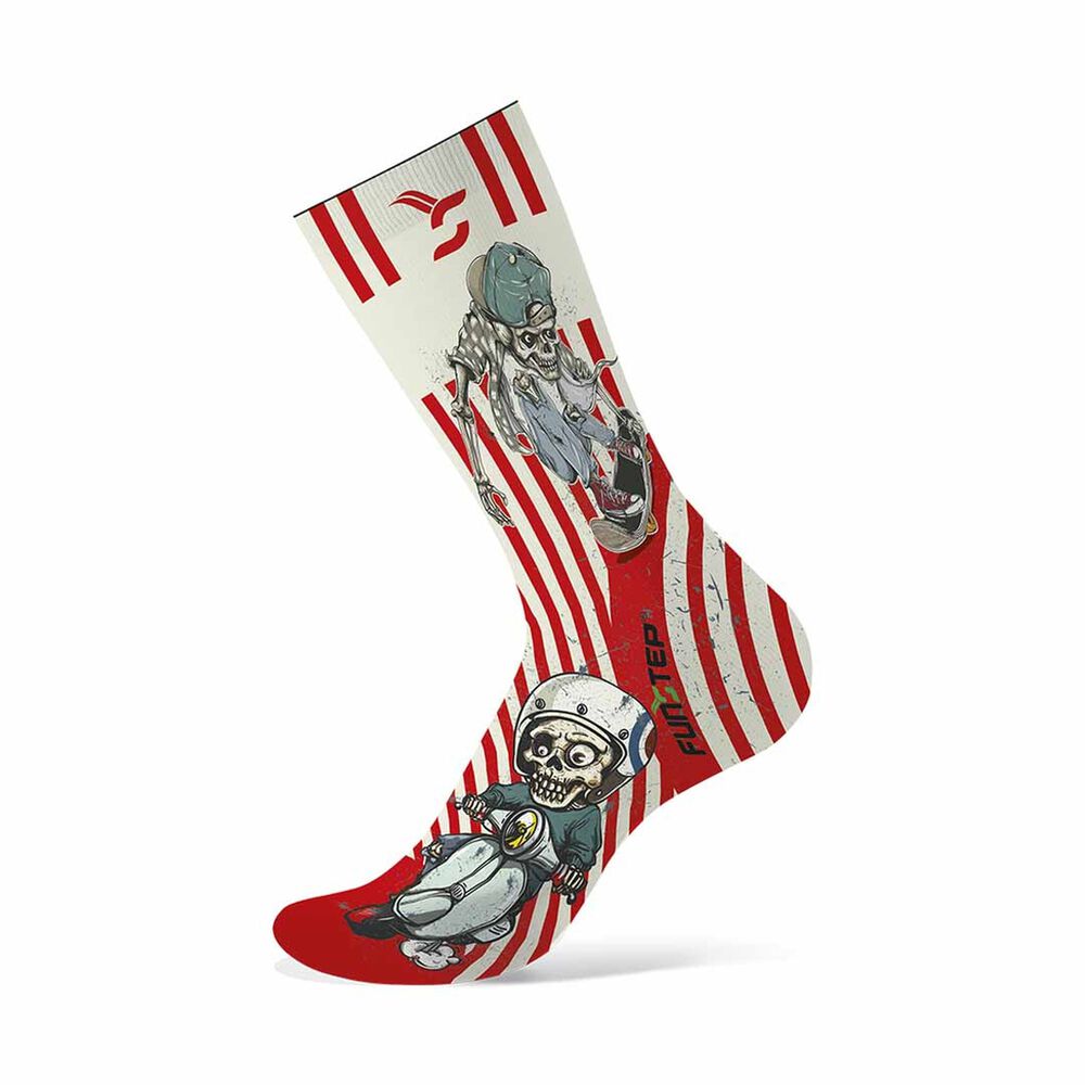Calcetines Funstep Con Dibujos Blanco Roto/rojo Xl ( 44-47) image number 0.0
