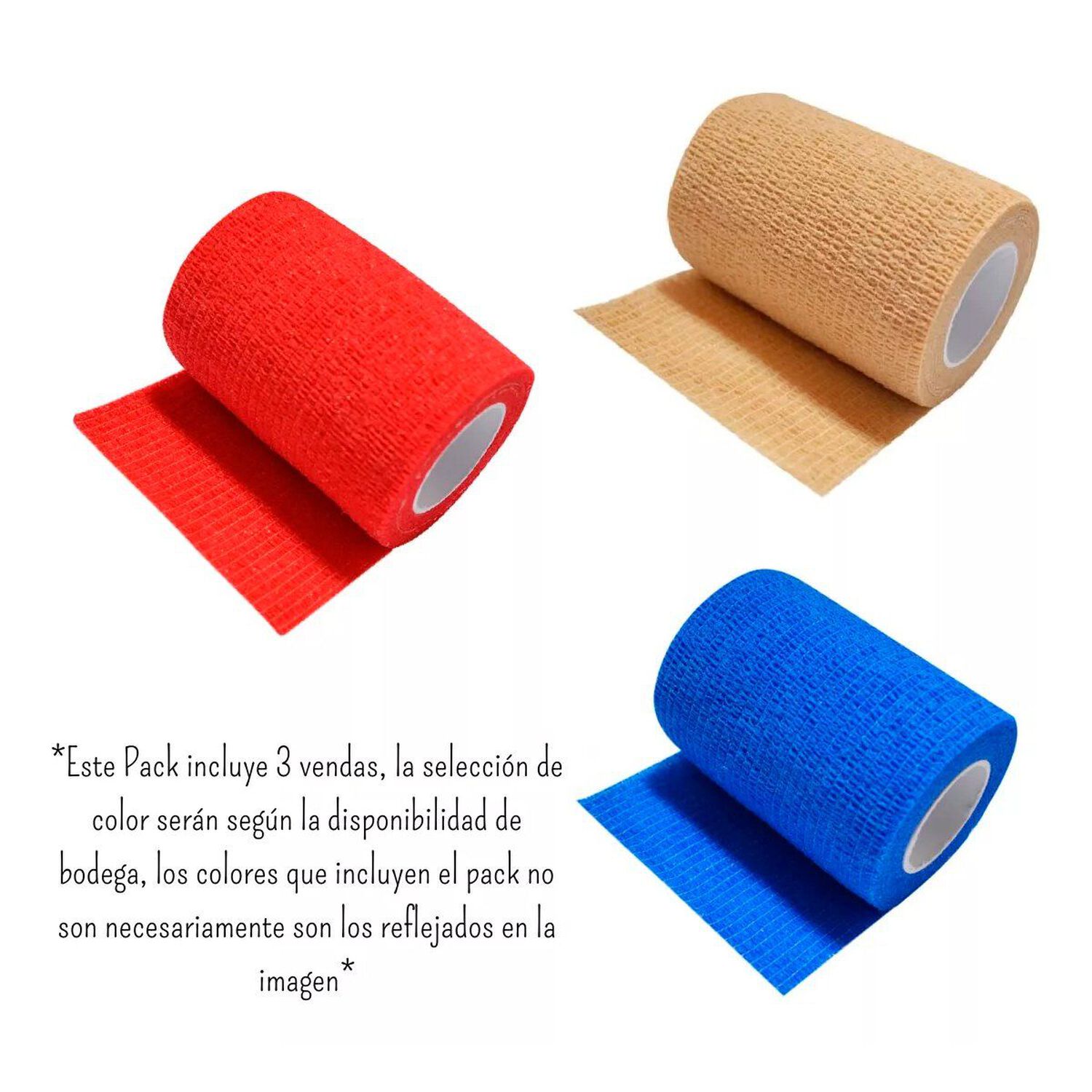 Pack 3 Venda Autoadherente Compatible Con Coban 7.5cm X 4.5m image number 1.0