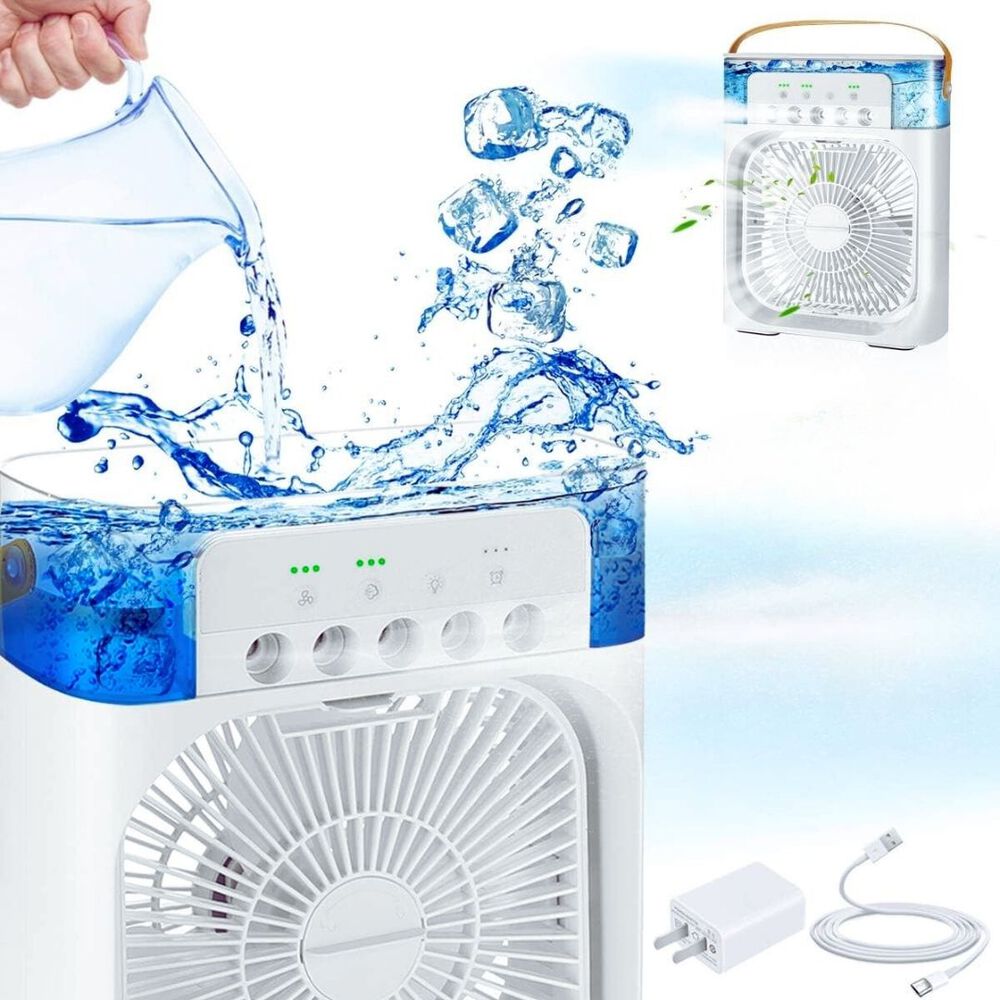 Climatizador Port&aacute;til Fr&iacute;o 4 En 1 Ventilador Humificador Enfriador Lampara Led 220v Usb image number 4.0