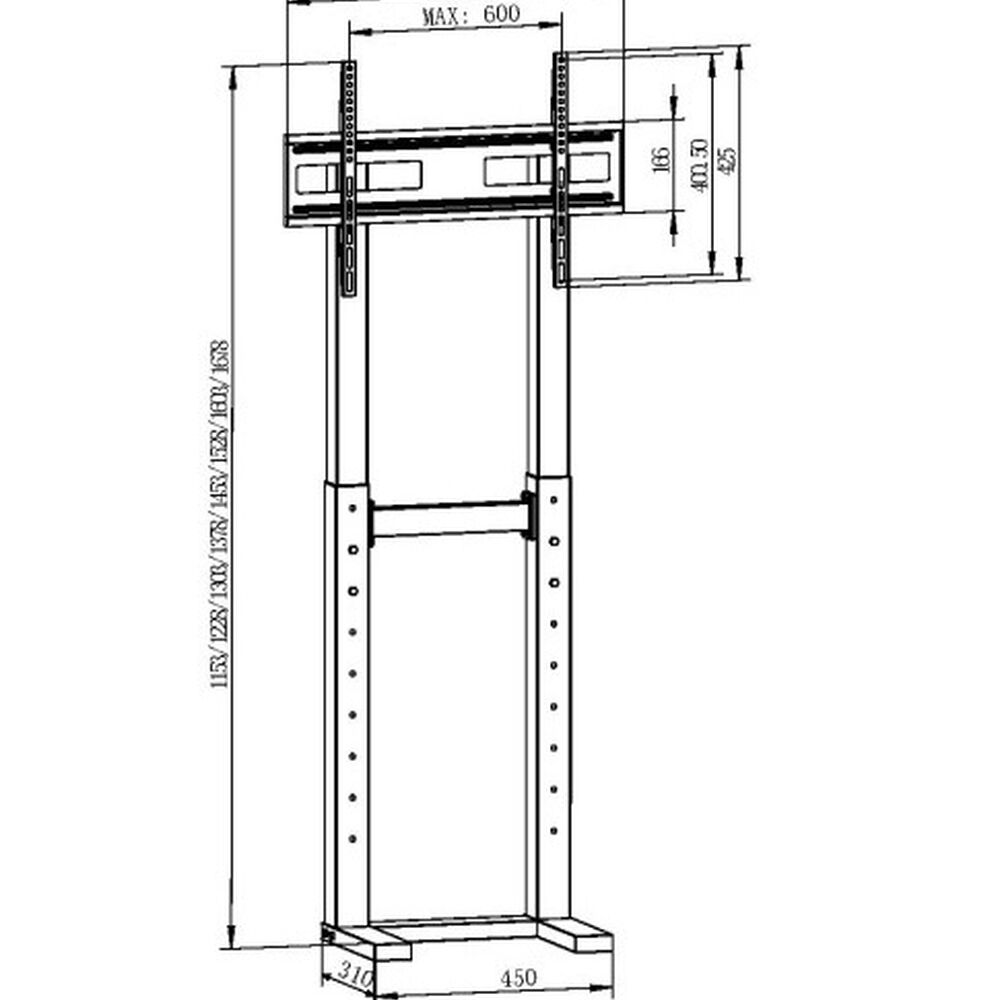 Soporte Pedestal Tv Contra Pared 32" A 85" Sin Perforaciones! - Brasforma image number 3.0