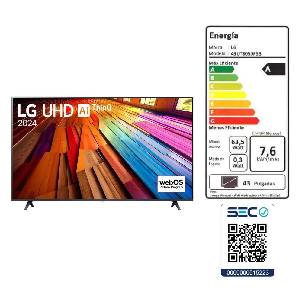 Led 43" LG 43UT8050PSB / Ultra HD 4K / Smart TV / Magic Remote image number 2.0