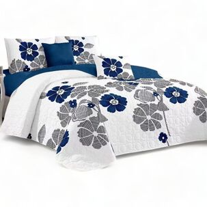 Juego De Sabanas + Cubrecama De 2 Plazas + 2 Funda De Almohada Cobertor Verano Qs-10