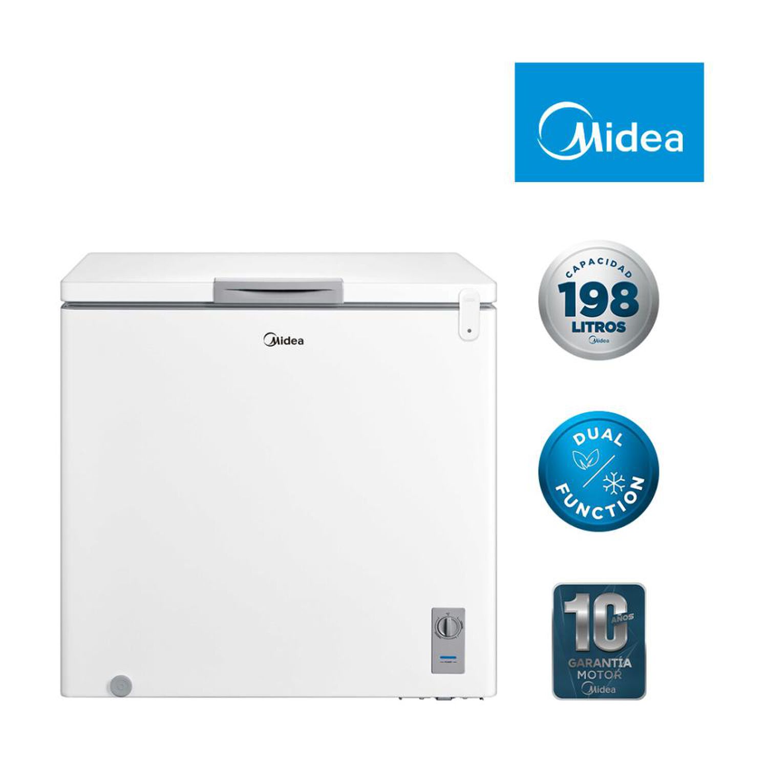 Freezer Horizontal Midea MFH-1990B258CN / Fr&iacute;o Directo / 198 Litros / E image number 2.0