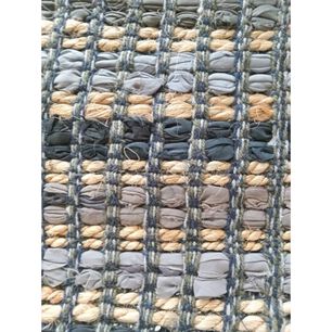 Alfombra De Yute Gris/negro Grande 2,9 X 2,o Mts