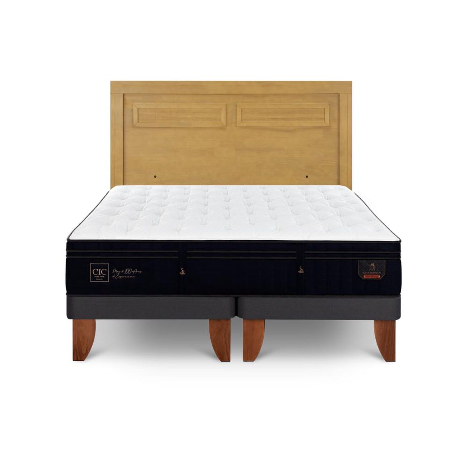 Cama Europea Cic Linea Premium / King / Base Dividida + Respaldo image number 0.0
