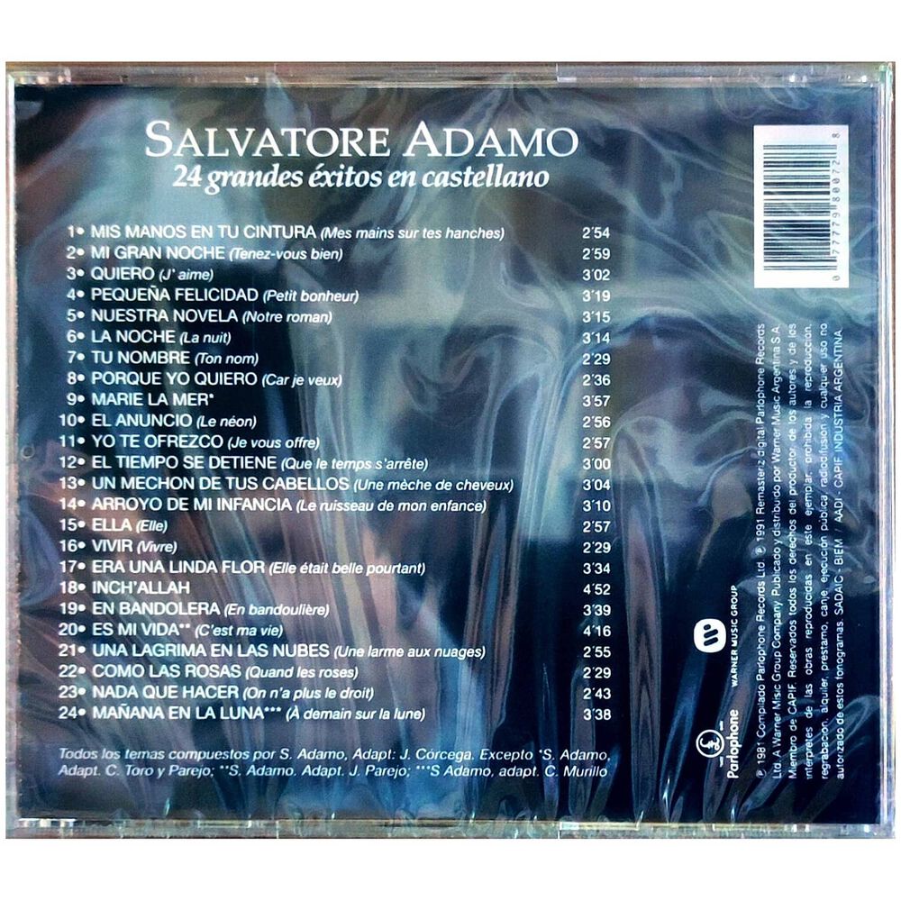 Adamo - 24 Grandes Exitos En Castellano | Cd image number 1.0