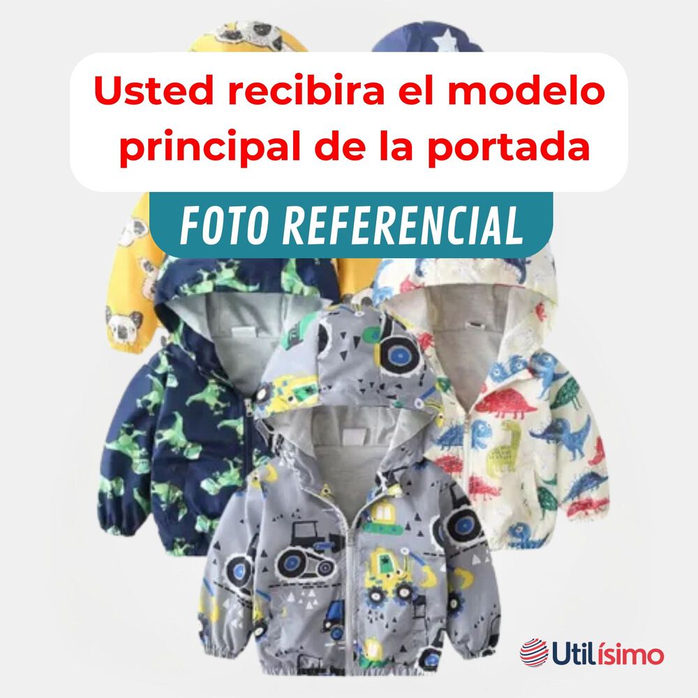 Cortaviento Impermeable Chaqueta Estampado Niño Y Bebé Yellow Panda image number 6.0