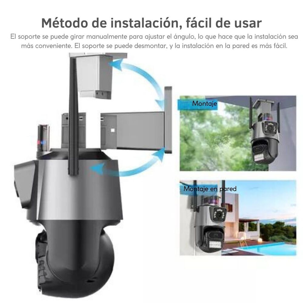 Cámara Domo Wifi Doble Lente Full Hd Alarma Seguimiento Hcl image number 5.0