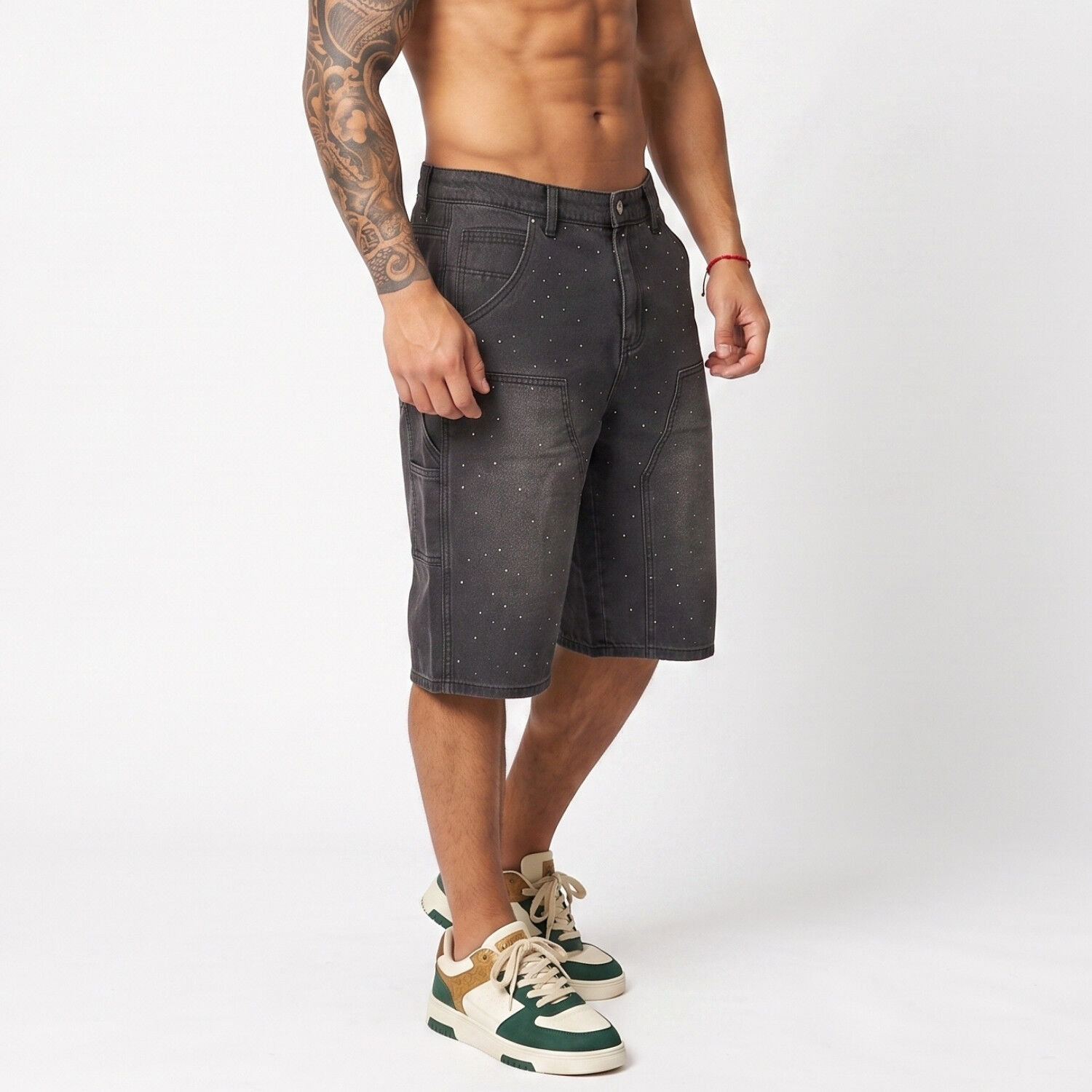 Short Bermuda Denim Brillos Relaxed Fit Hombre Diamond image number 1.0