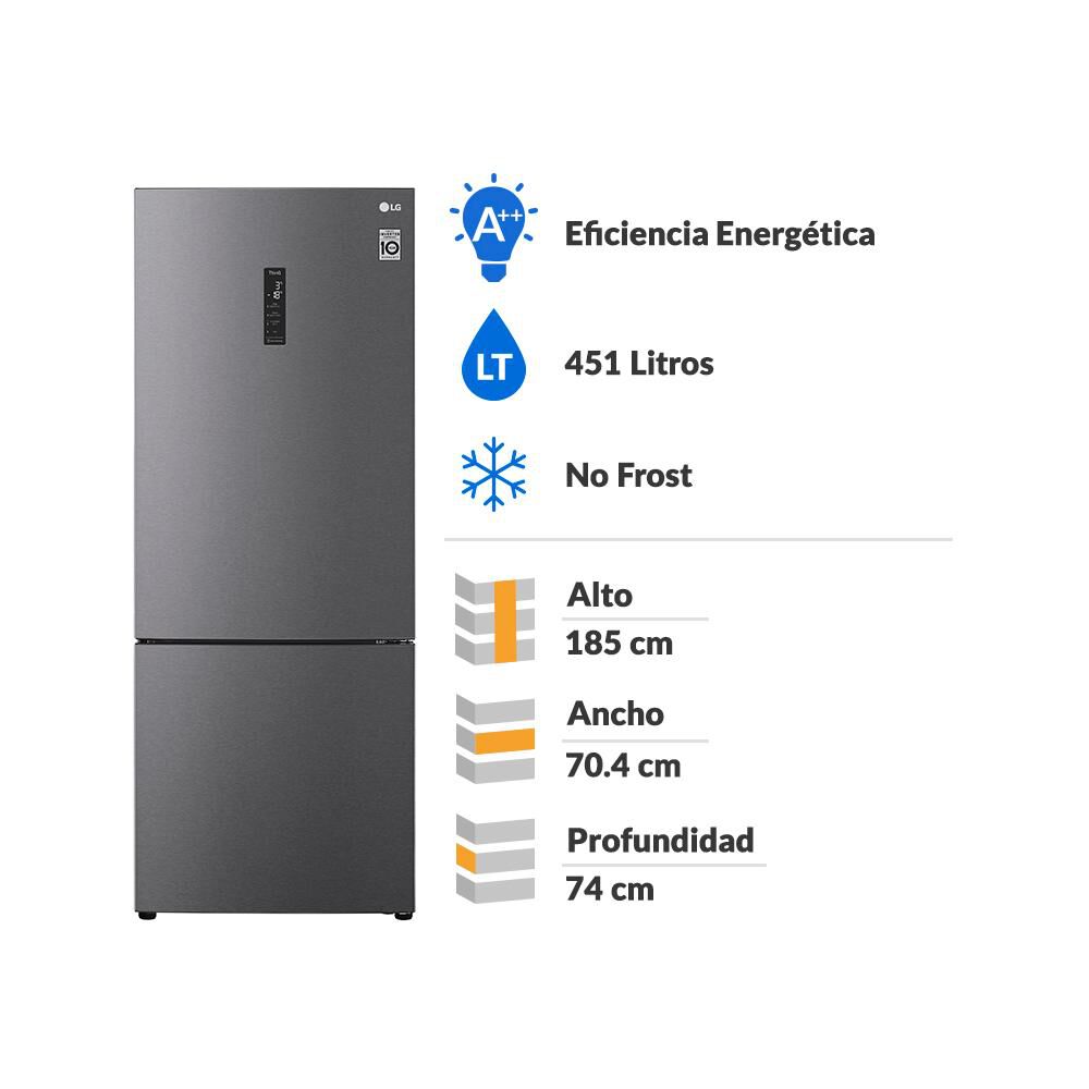 Refrigerador Bottom Freezer LG GB45MPG / No Frost / 451 Litros / A++ image number 1.0