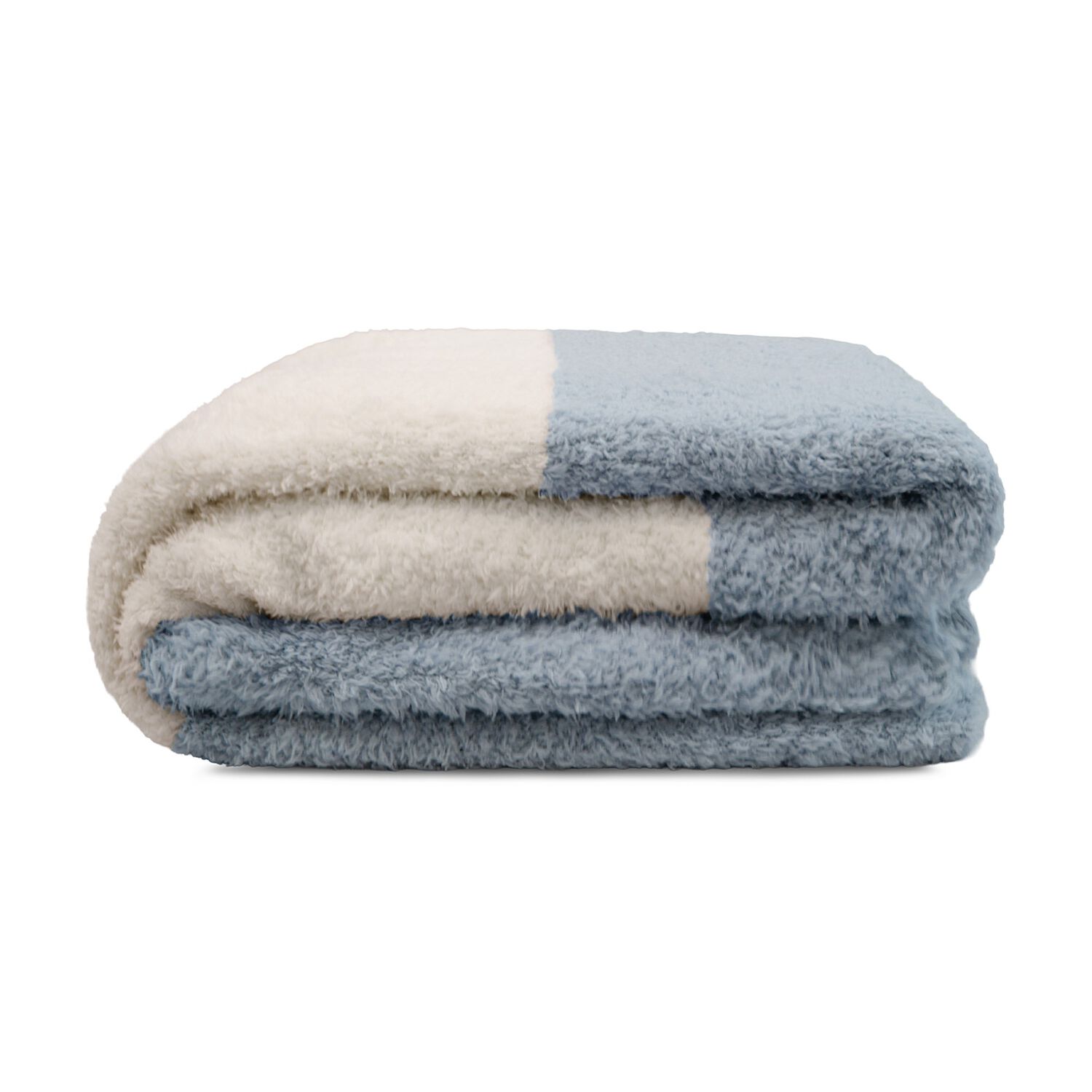 Manta De Franela Nautica 127x152 Fluffy Suavidad Superior Celeste image number 2.0