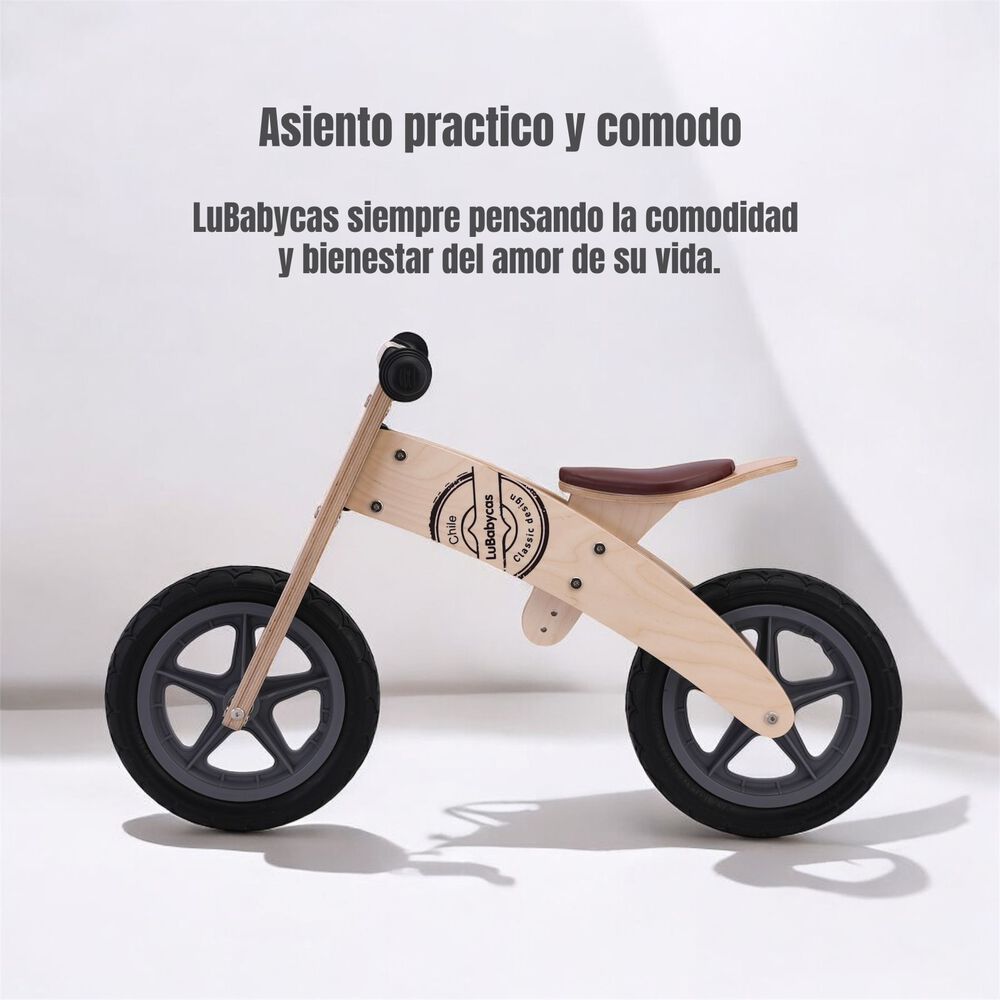 Bicicleta De Equilibrio Madera Wood Lubabycas image number 5.0