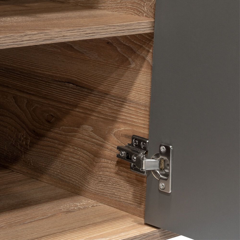 Arrimo Con 4 Puertas Y 4 Repisas Fm-001a - Caf&eacute; Claro Y Plomo image number 5.0