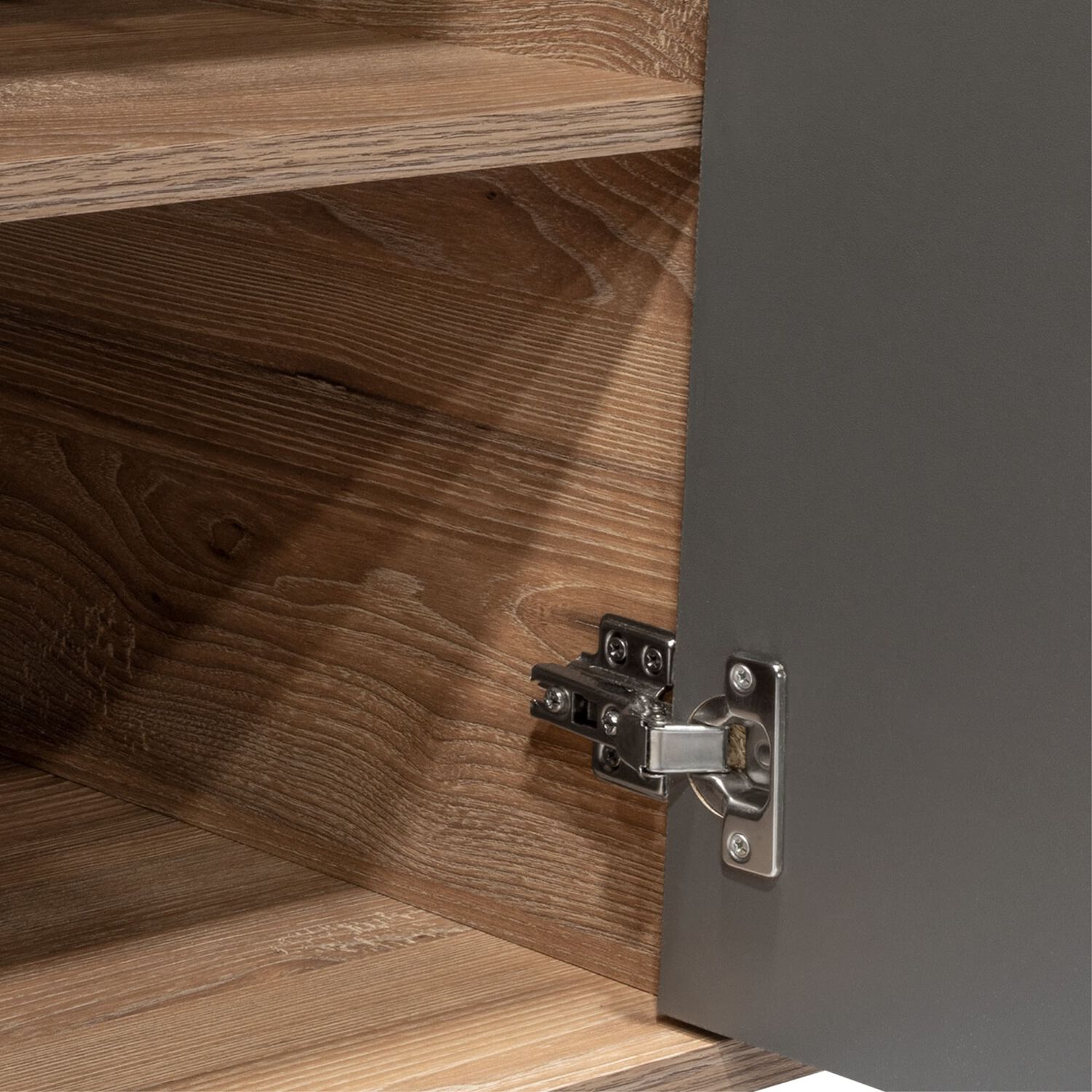 Arrimo Con 4 Puertas Y 4 Repisas Fm-001a - Caf&eacute; Claro Y Plomo image number 5.0