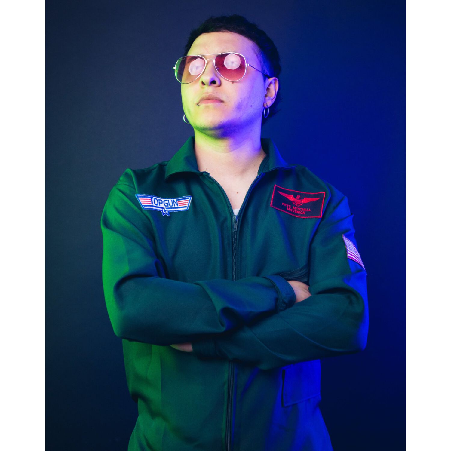 Disfraz De Piloto De Halloween Para Hombre Top Gun Adultos image number 3.0