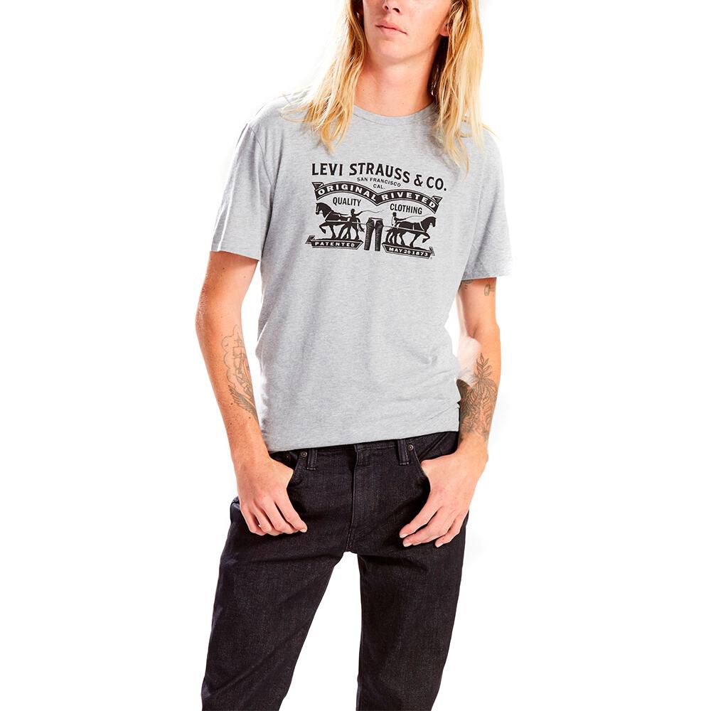 polera gris hombre