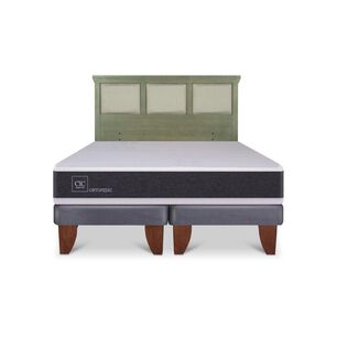 Cama Europea Cic Ortopedic / 2 Plazas / Base Dividida + Respaldo