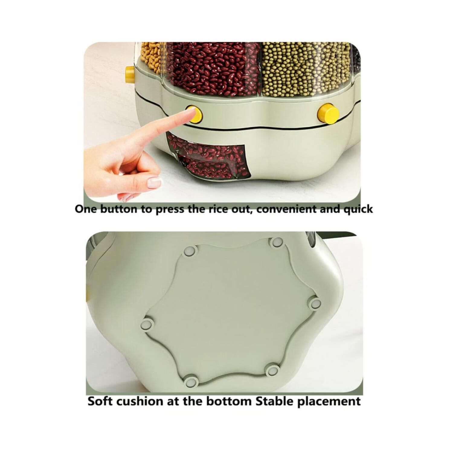 Dispensador De Granos Cereales Nueces Giratorio Cocina image number 2.0