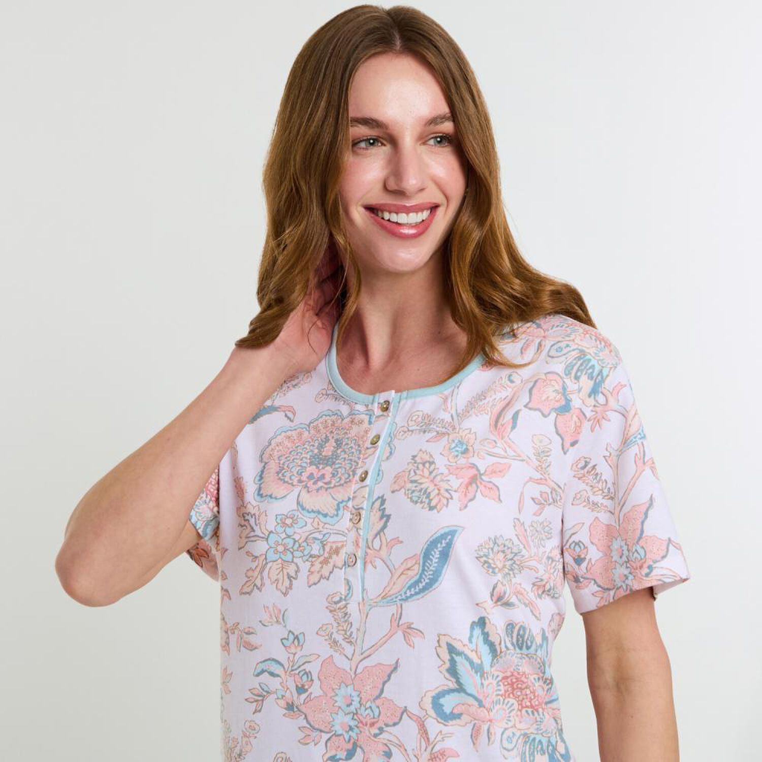 Camisola Estampada Manga Corta Mujer Lesage image number 4.0