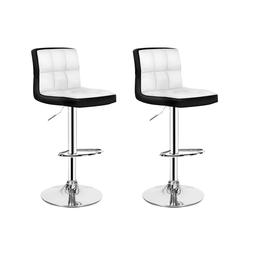 Pack 2 Silla Piso Bar Taburete Con Respaldo Blanco Y Negro image number 0.0