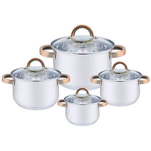 Set Bater&iacute;as 8 Piezas Acero Inoxidable Berl&iacute;n Gris