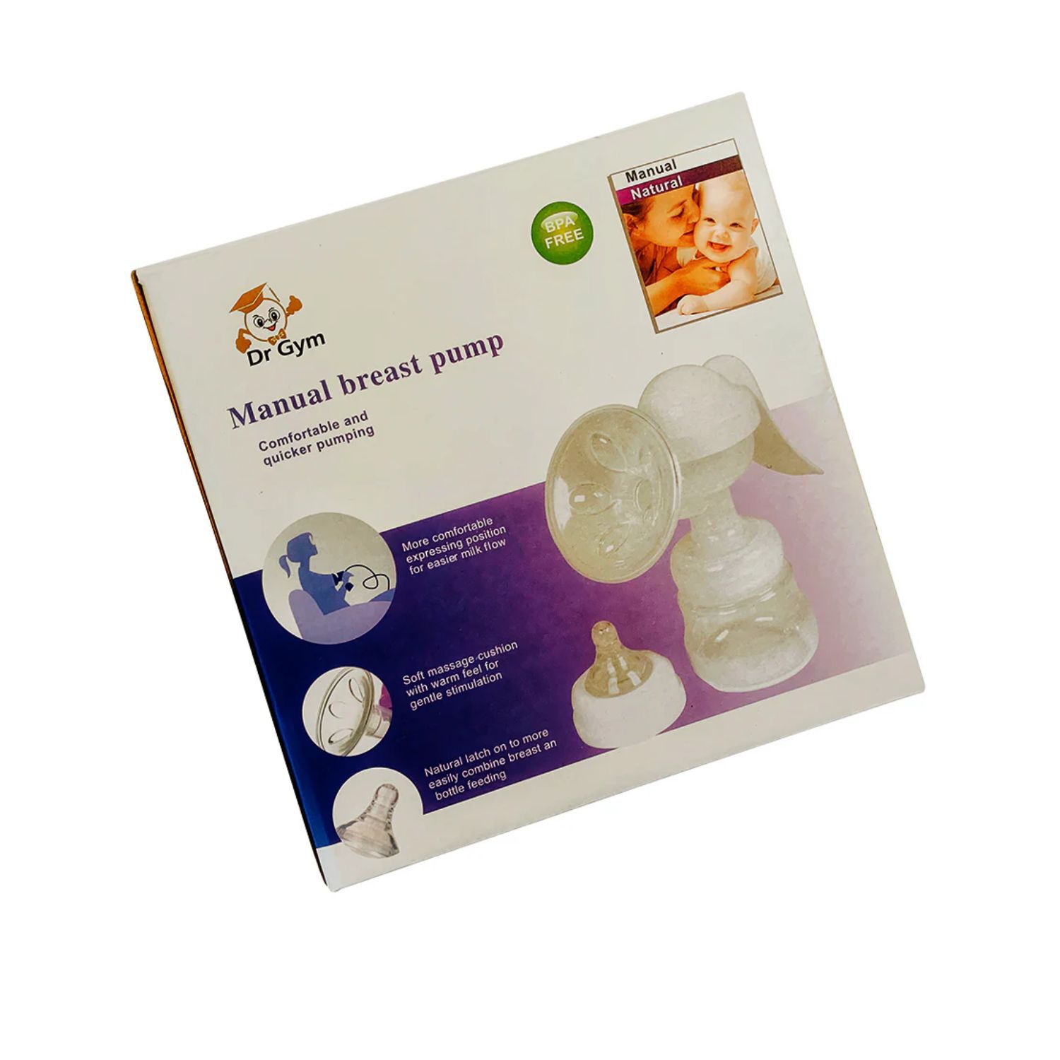 Extractor De Leche Manual Chupete Mamadera 17cm Blanco image number 3.0