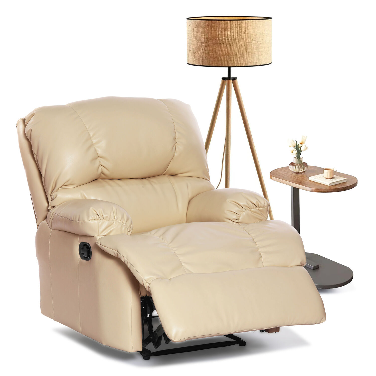 Bergere Perugia Reclinable Pu Beige image number 0.0