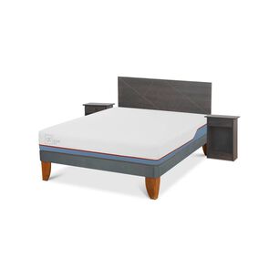 Cama Europea Cic Excellence Plus / 2 Plazas / Base Normal + Set De Maderas