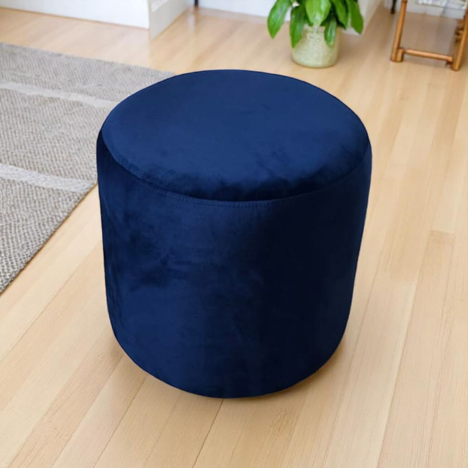 Pouf Felpa Azul Marino image number 3.0