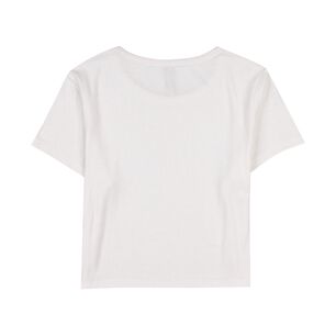 Polera Crop Manga Corta Cuello Redondo Mujer Freedom