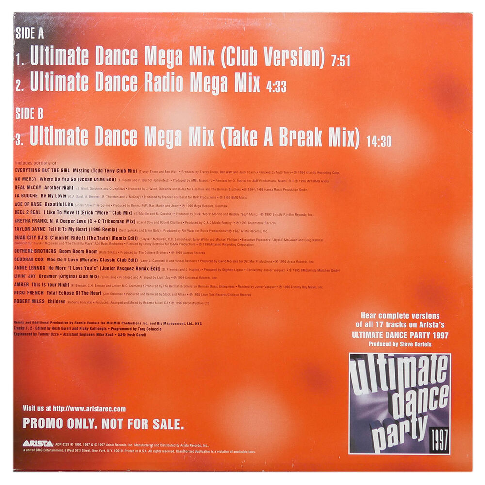 Ultimate Dance Party 1997 - Mega Mix | 12" Maxi Single Usado image number 1.0