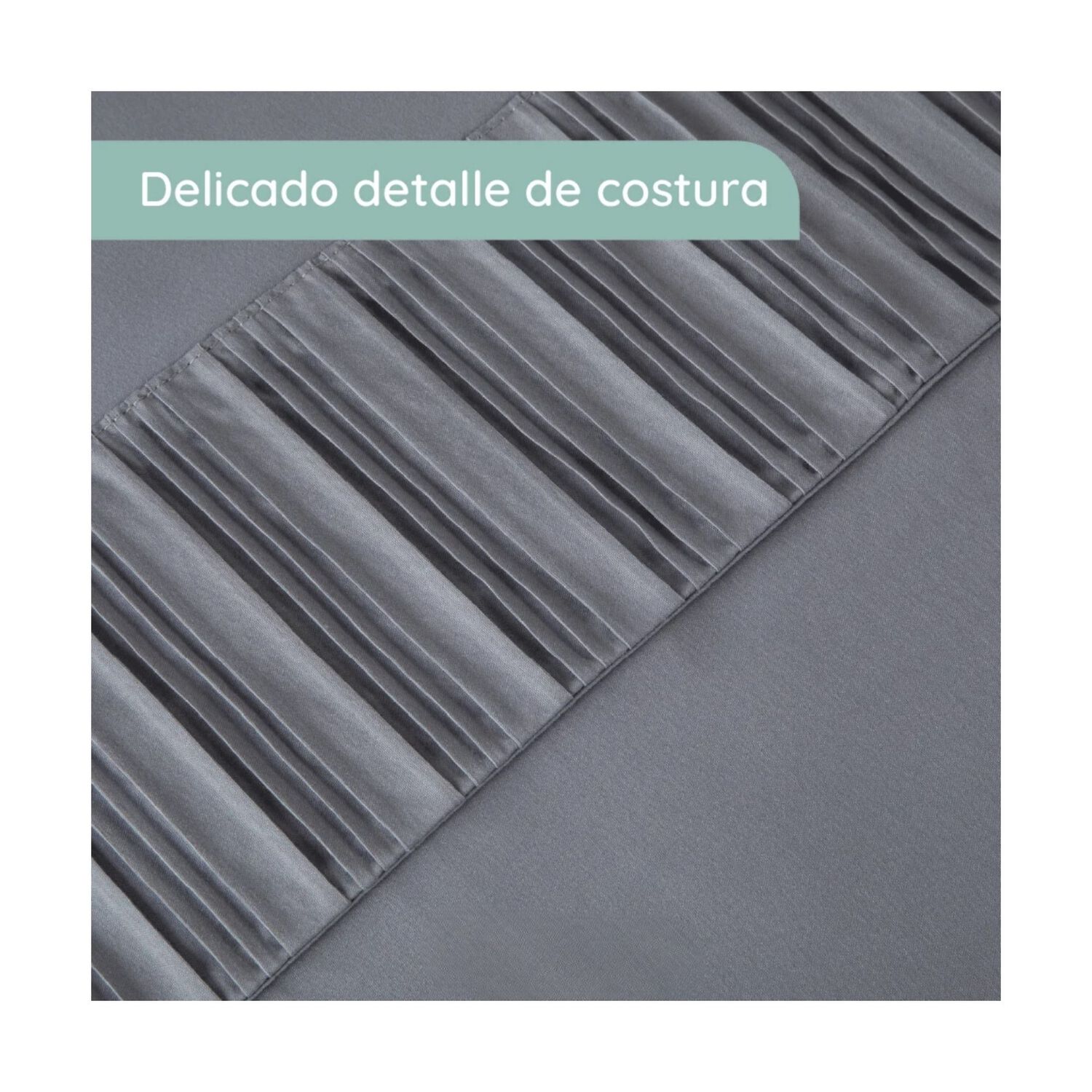 Sabanas Colch&oacute;n Super King Microfibra 300 Hilos Gris image number 2.0