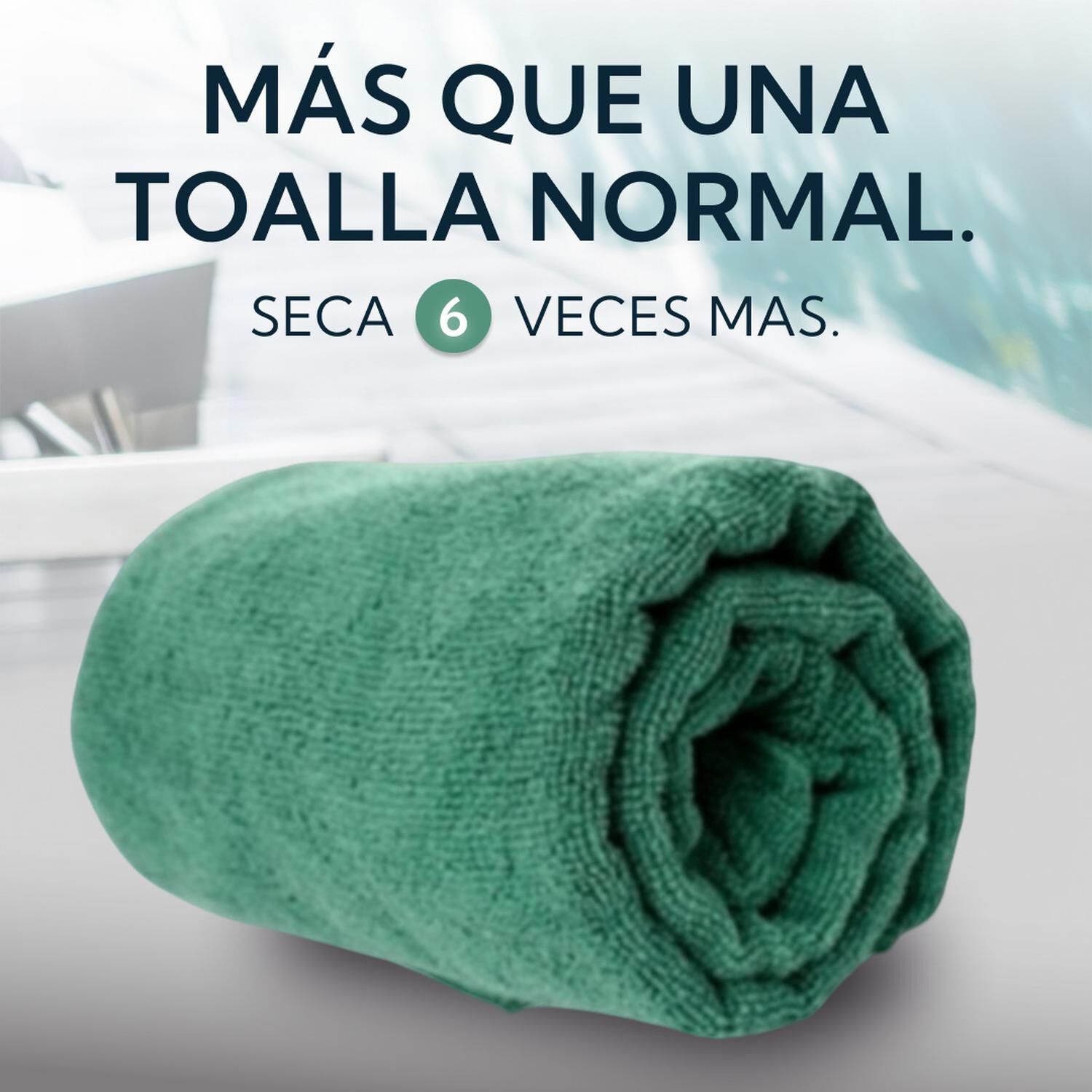 Pack 2 Toallas Microfibra Terry Verde image number 4.0