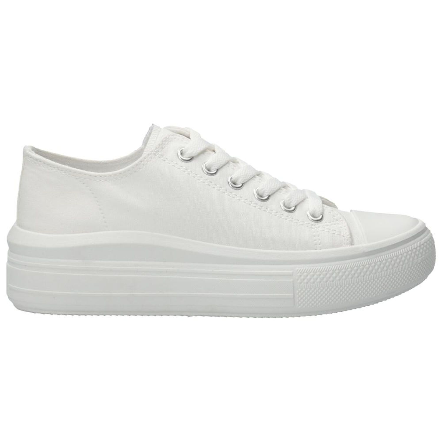 Zapatilla Urbana Mujer Azaleia Lona Blanco image number 1.0