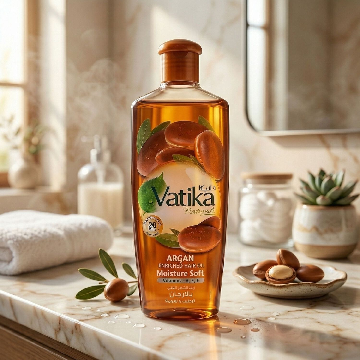 Vatika Aceite Capilar Argan 300 Ml image number 2.0