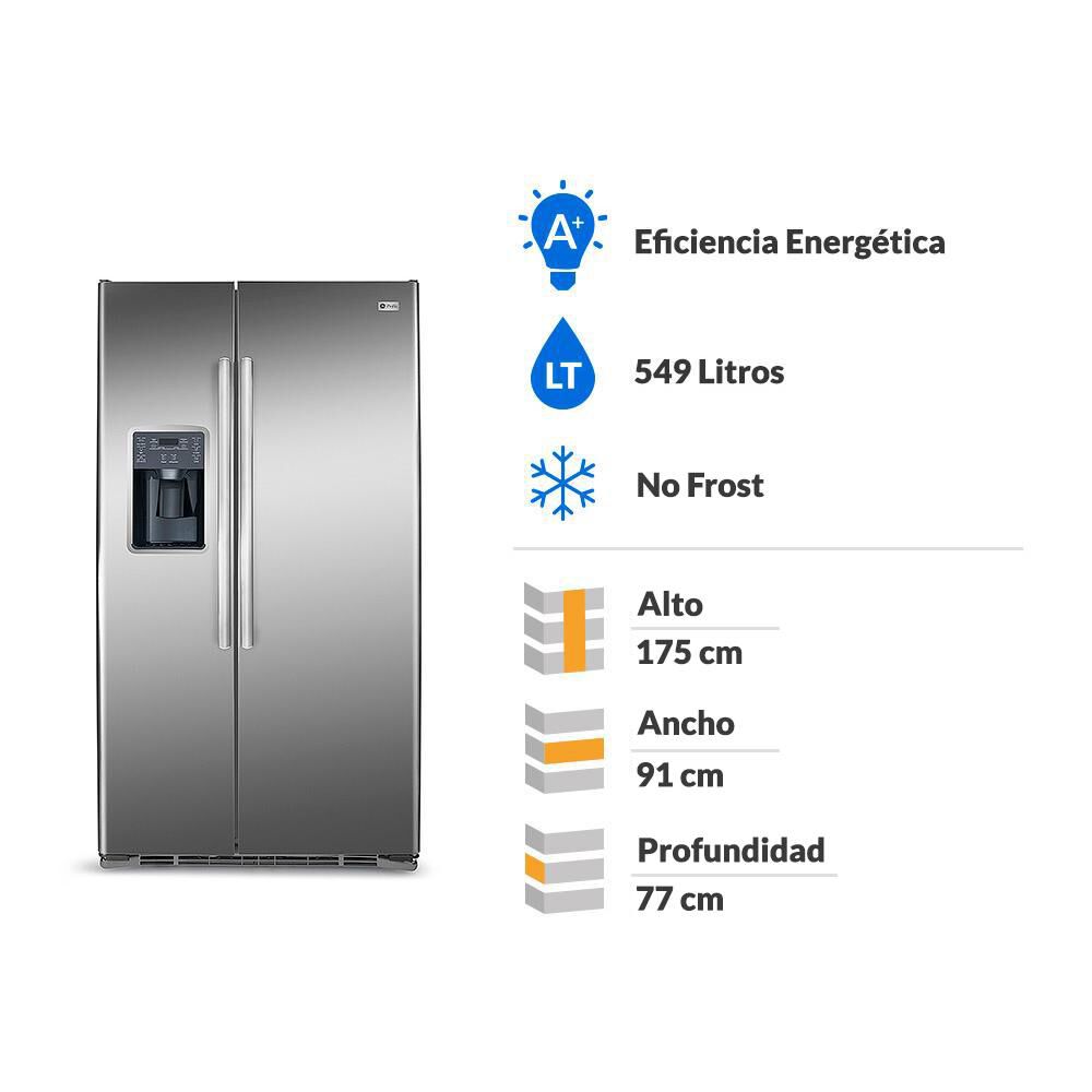 Refrigerador Side By Side GE GRC22LFKFSS / No Frost / 549 Litros / A+ image number 1.0
