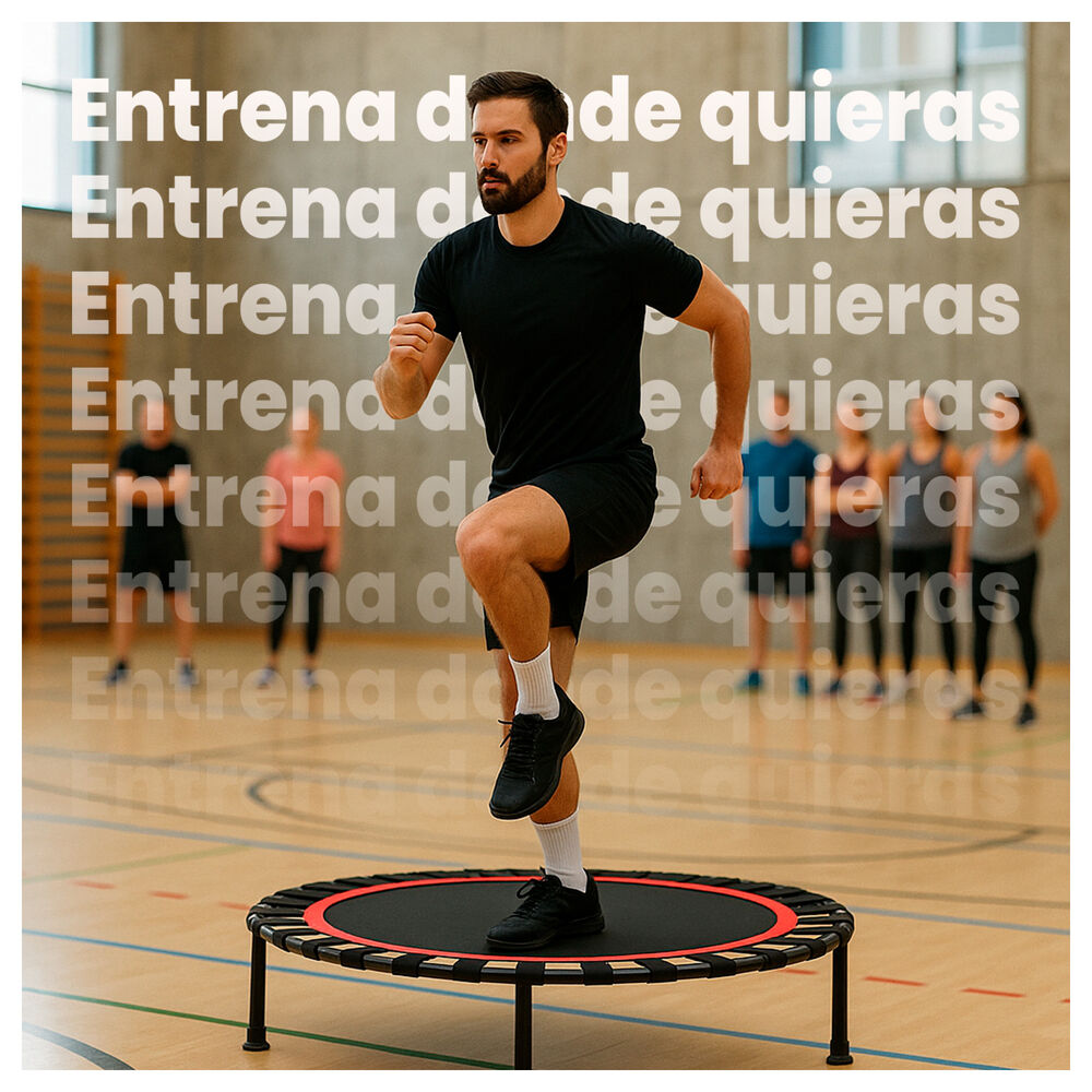 Trampolín Fitness Plegable Con Ligas 100cm Para Saltos Y Cardio image number 4.0