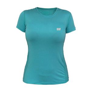 Polera Dry Fit Hw Manga Corta Mujer Turquesa