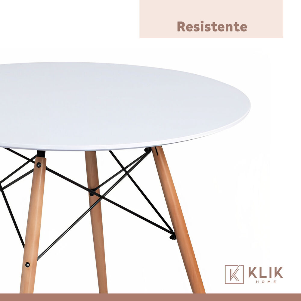 Mesa De Comedor Eames 100cm Redonda - Blanca image number 4.0