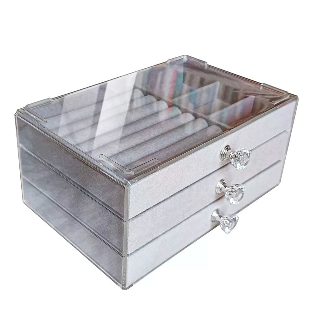 Organizador De Acr&iacute;lico Con 3 Bandejas Para Guardar Joyas image number 0.0