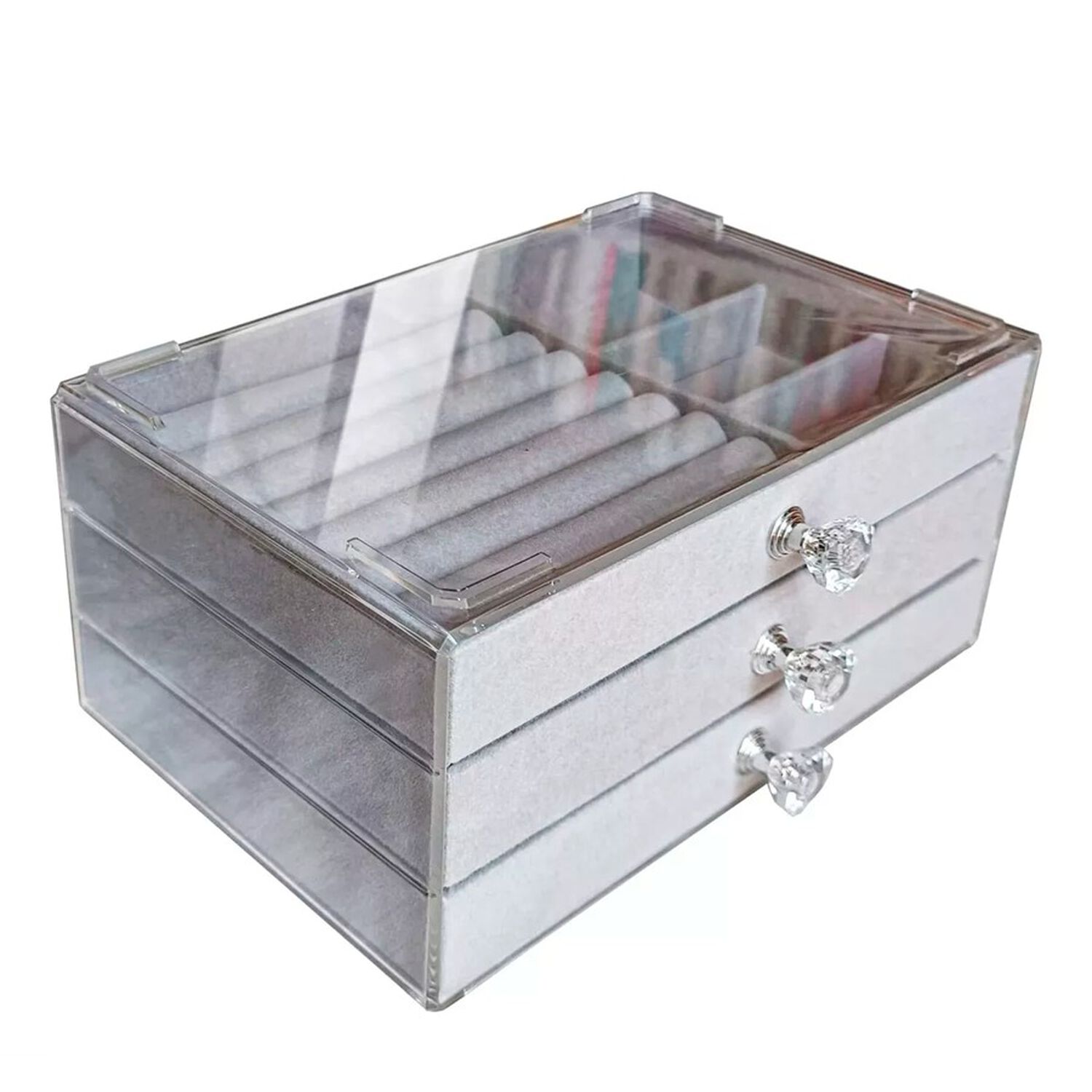 Organizador De Acr&iacute;lico Con 3 Bandejas Para Guardar Joyas image number 0.0