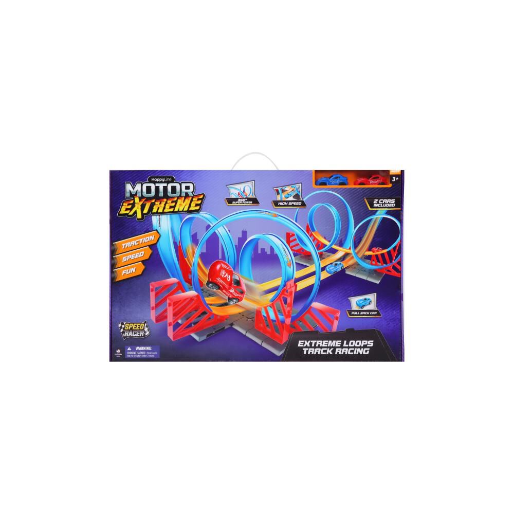 Pista 8 Loops, 2 Autos Pull Back Happy Line image number 0.0