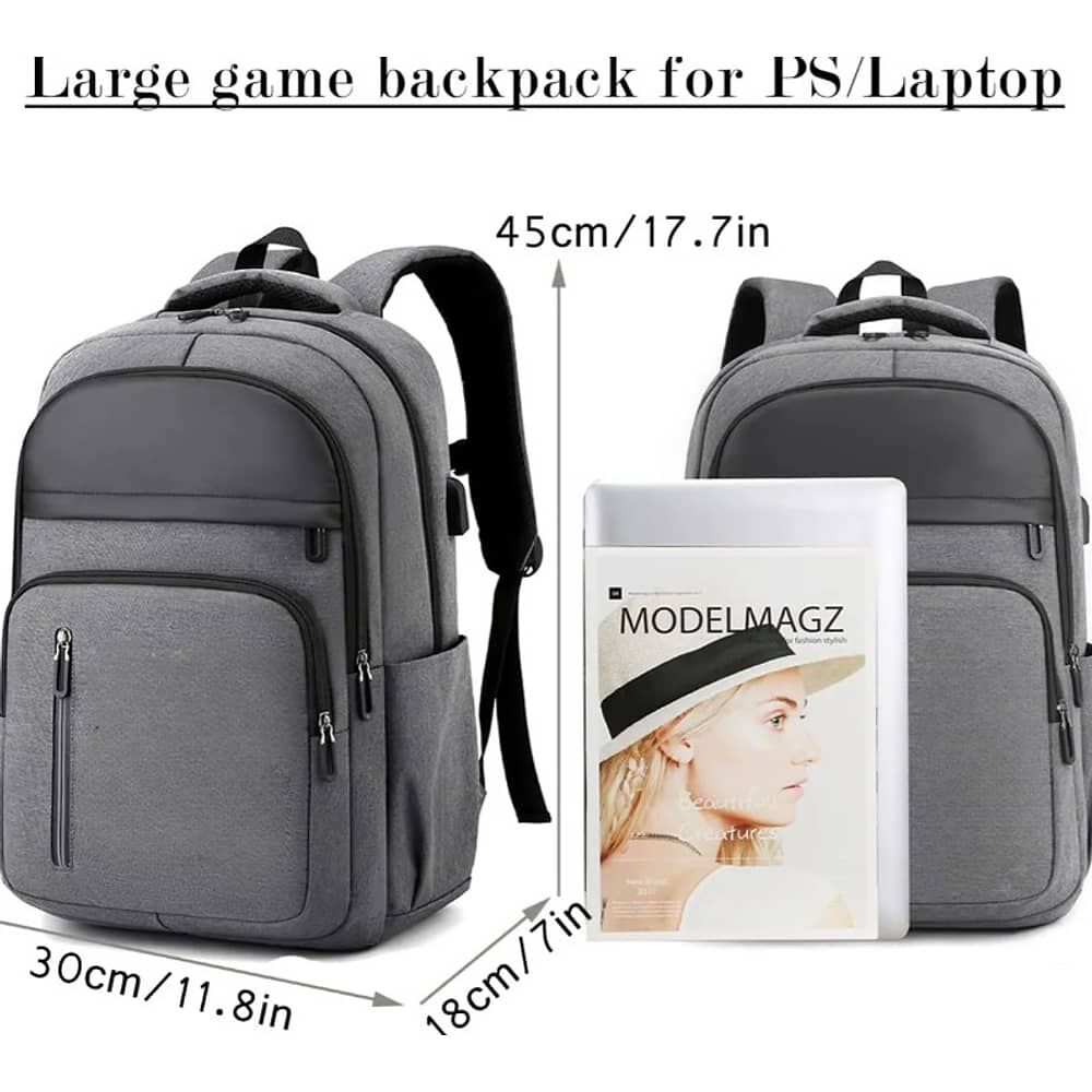 Bolso Mochila Transporte Antigolpes Para Playstation 5 Ps5 Gris Elegante image number 2.0