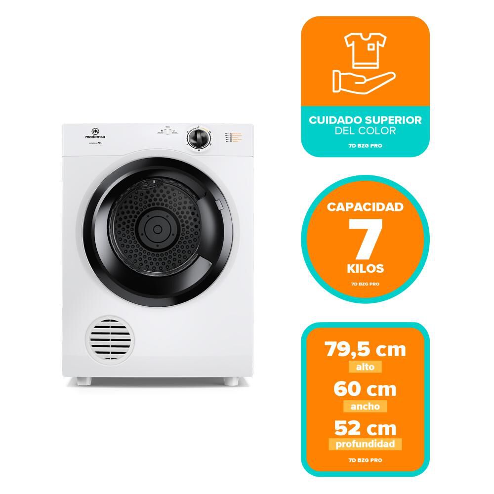 Secadora De Ropa Mademsa 7dbzg Pro / 7 Kilos image number 7.0