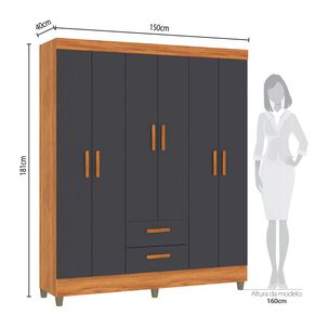 Cl&oacute;set Di Poretti Design Lite / 6 Puertas / 2 Cajones