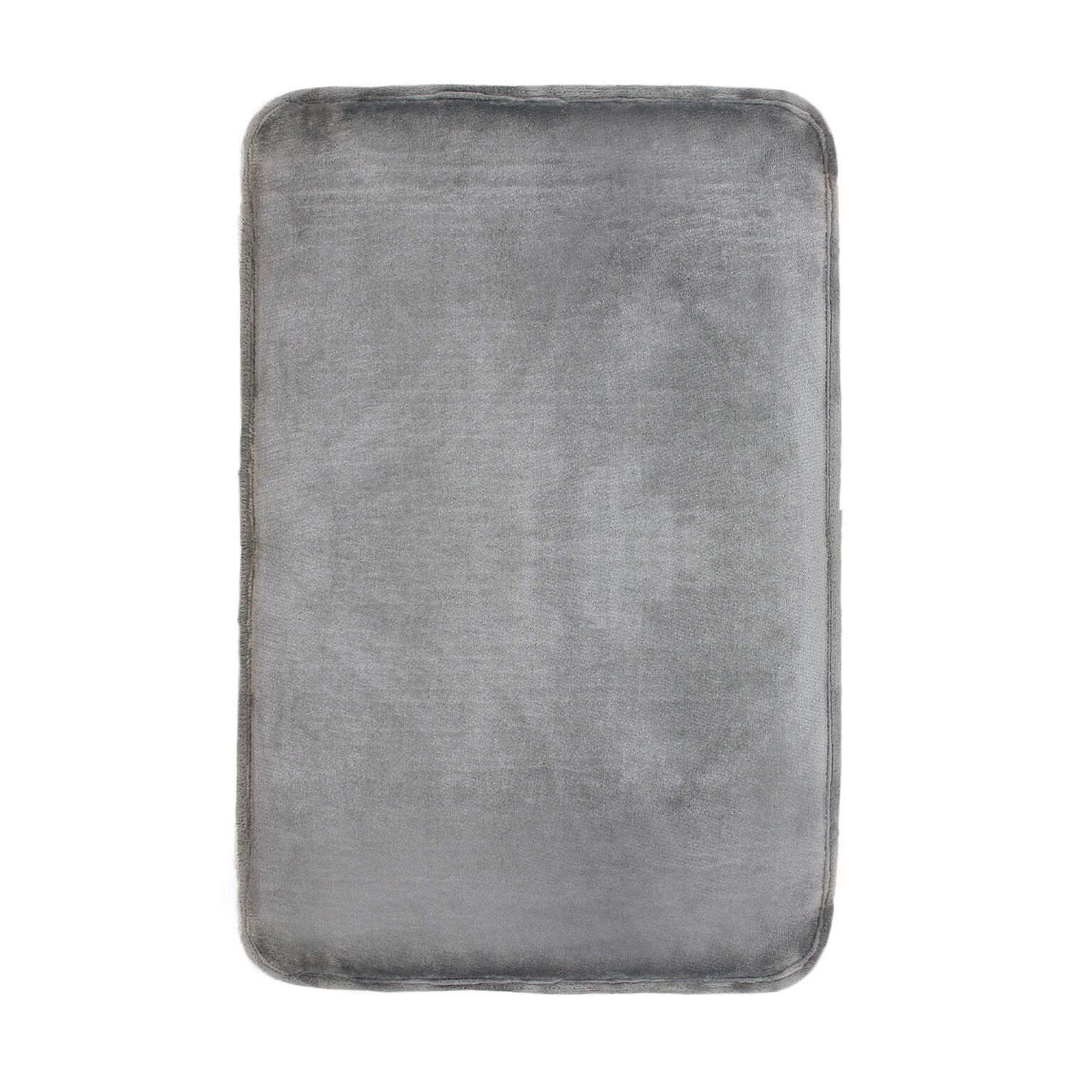Alfombra De Ba&ntilde;o Nautica Home Flannel 40x60cm Antideslizante Gris image number 3.0